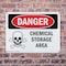 Signmission Chemical Storage Area Danger Sign, Plastic, 14in W x 10in L, 2PK OS-2PACK-DS-P-1014-L-1629 - alternate 7